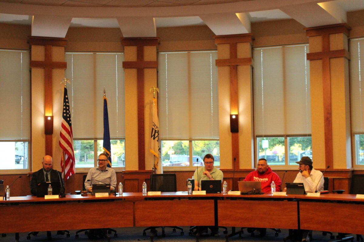 Whitewater Common Council members preparing for their Oct. 7 meeting.