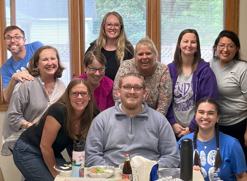 The staff of New Beginnings at a recent staff appreciation lunch.
