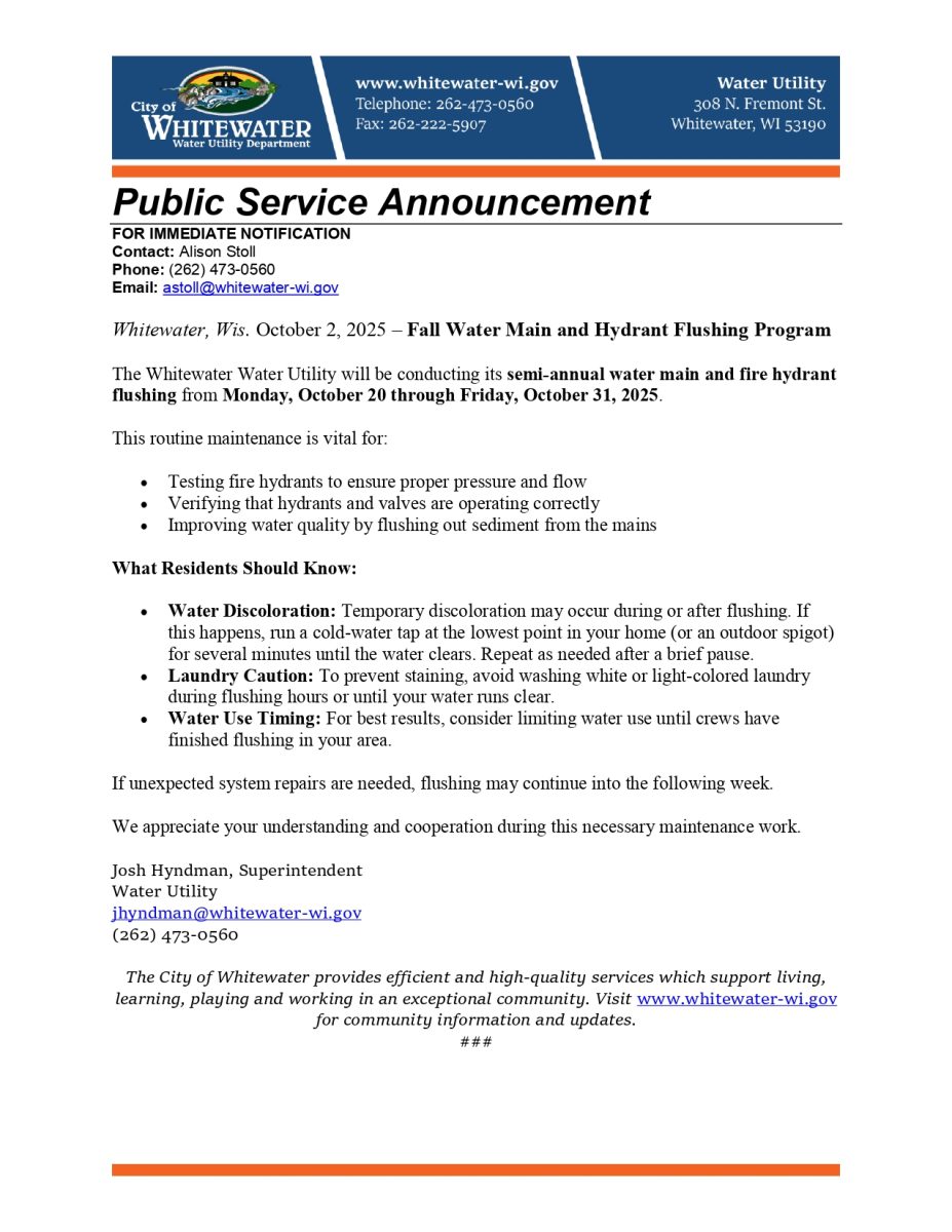 Water Main and Hydrant Flushing