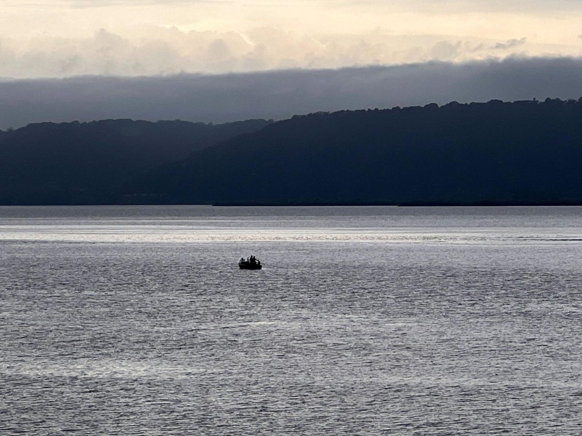 A fishing boat on the waters of Pool 9 near Ferryville. More than 100 species of fish live in the upper Mississippi River.