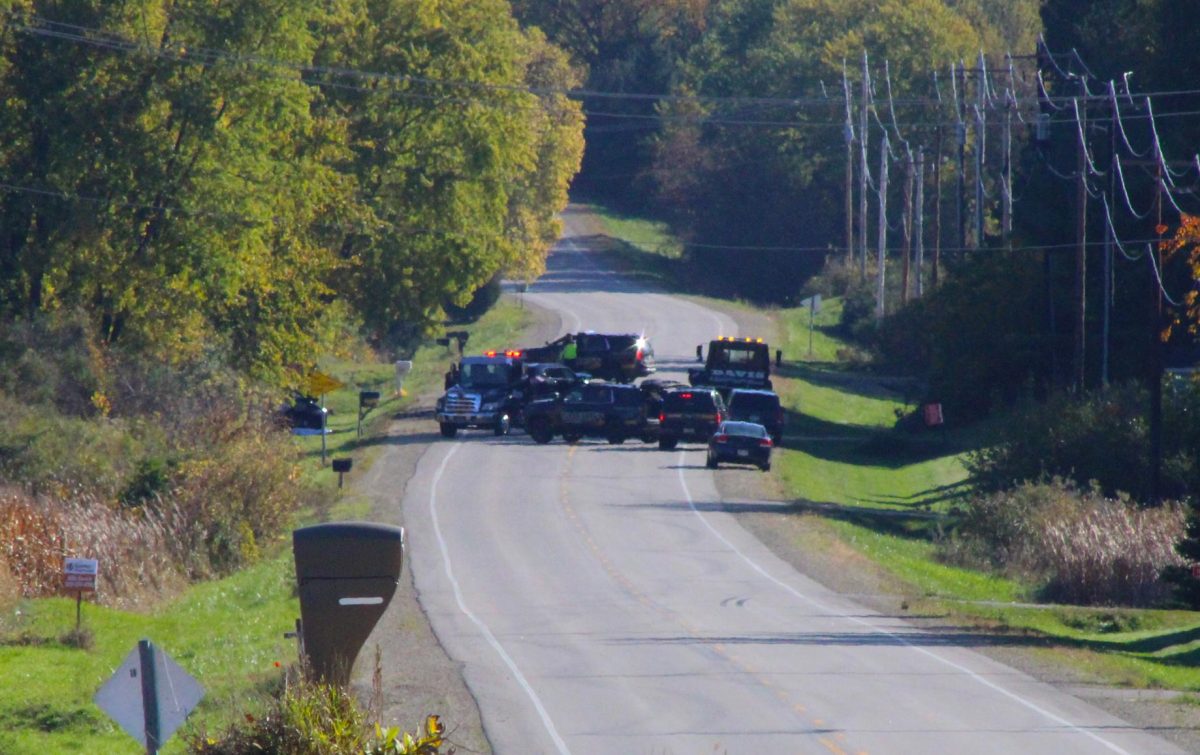 Emergency personnel respond to a traffic two-vehicle traffic accident the morning of Monday, Oct. 20, on County Highway N near North Hobbs Road.