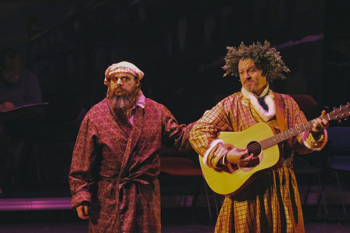 UW-Whitewater student performing in the play Scrooge’s Christmas: A Christmas
Carol in Barnett Theatre located in the Greenhill Center of The Arts on
November 13th, 2025.