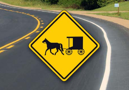 The Wisconsin DOT reminds drivers to stay aware, drive slowly and give plenty of space to Amish buggies on the road
