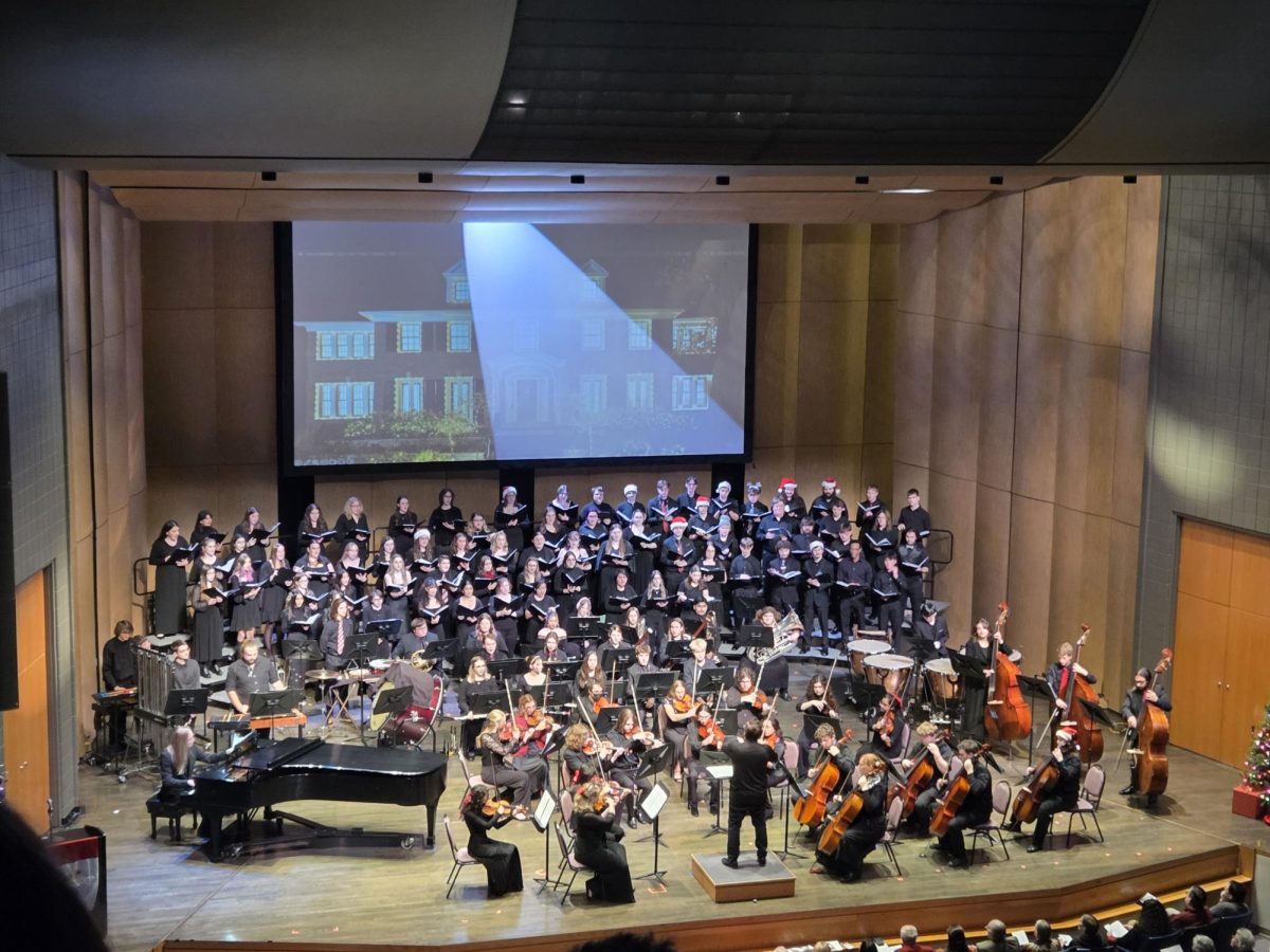 The Chamber Singers, Concert Choir, and Whitewater Symphony Orchestra perform Home Alone: Three Holiday Songs at the UW-Whitewater Gala Benefit Concert Saturday, Dec. 6, 2025. 