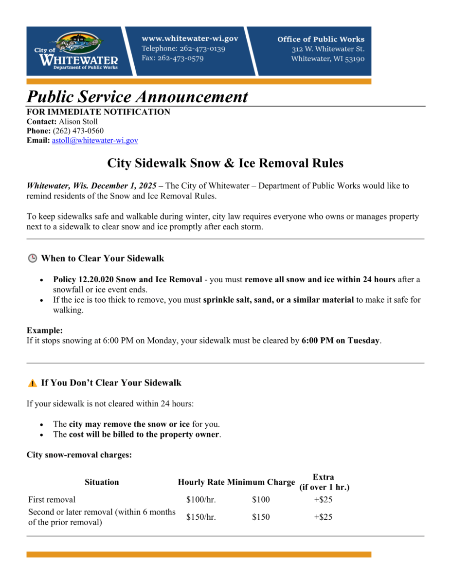 City Sidewalk Snow & Ice Removal Rules