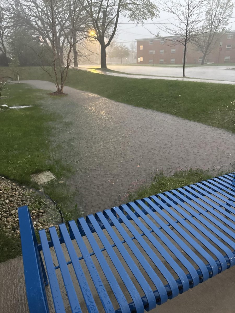 Whitewater receives some flooding near the Simon Suites.