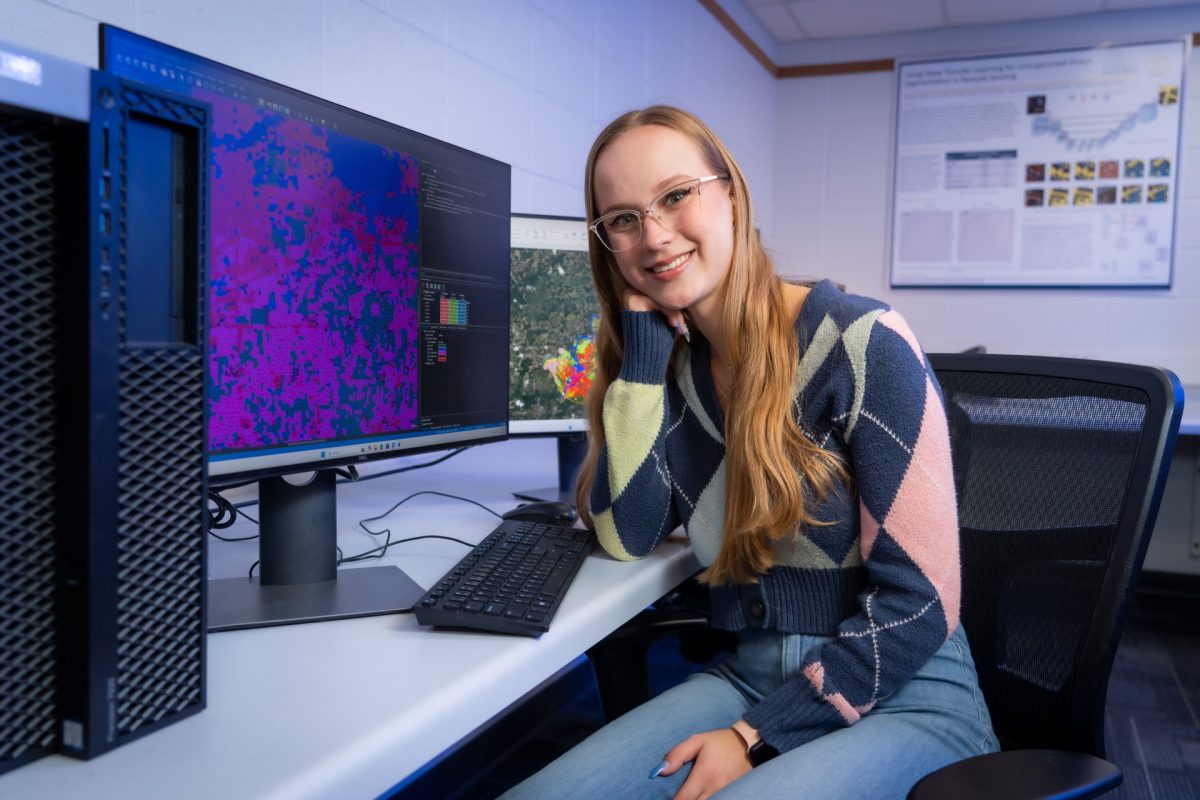Grace McDonnell is pursuing a double major in biology and geospatial analysis and technology. (Photo credit: UW-Eau Claire)