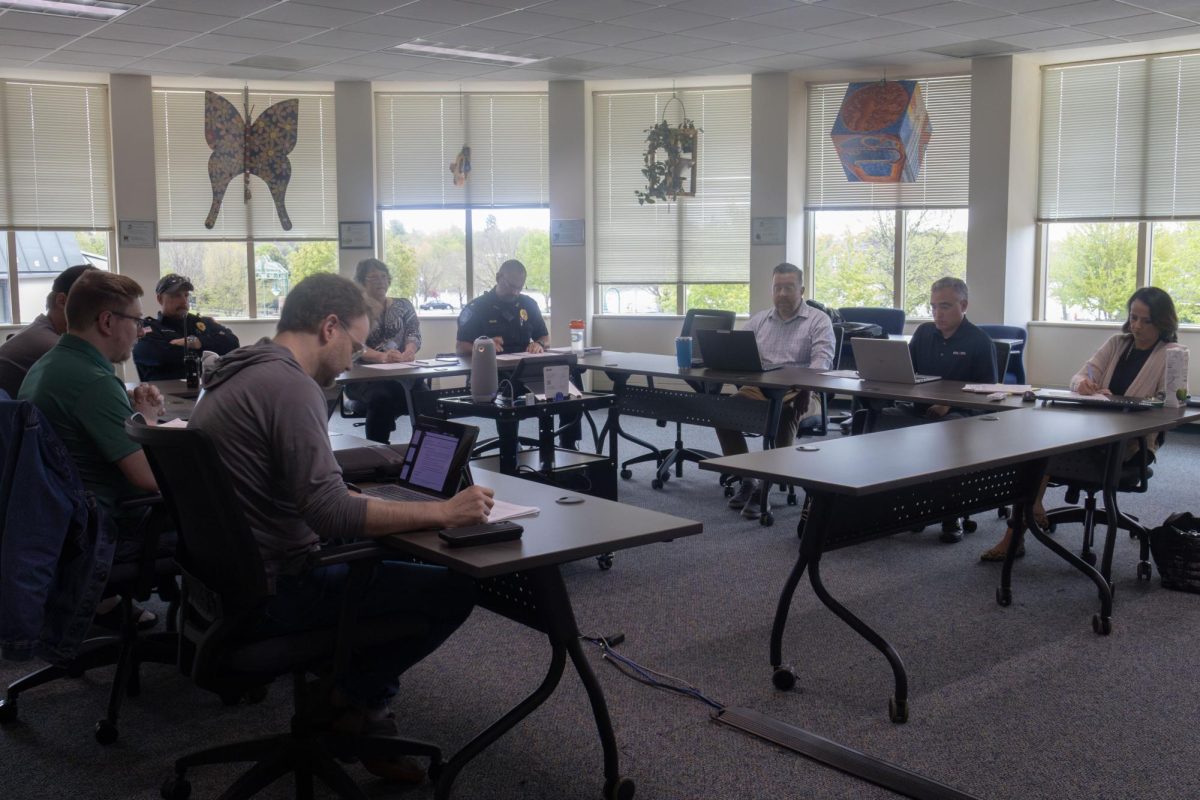 The Whitewater Finance Committee during their April 28 meeting.